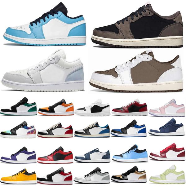

sneakers jumpman 1 low women mens 1s sports basketball shoes trainers black toe fragment reverse mocha paris wolf grey unc university blue h