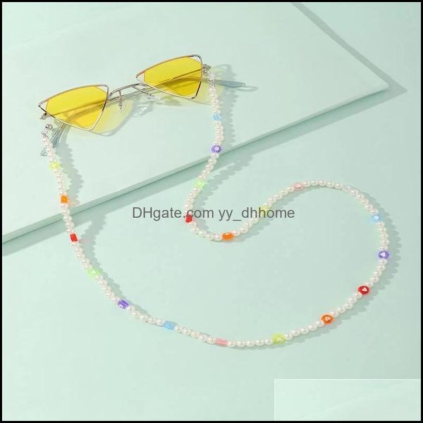 

eyeglasses chains eyewear accessories fashion 2021 chic simple pearl beads sunglasses chain holder women accessary drop delivery f6dps