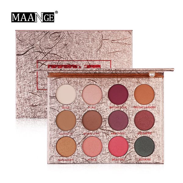 Nova chegada encantadora sombra de 16 coloras paleta de maquiagem fosco shimmer pigmentado pó de sombra