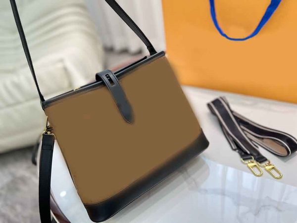 

handbag shoulder bags bag 26cm pu business contrast fashion color solid bagflowers letter versatile cross body bags designer bucket