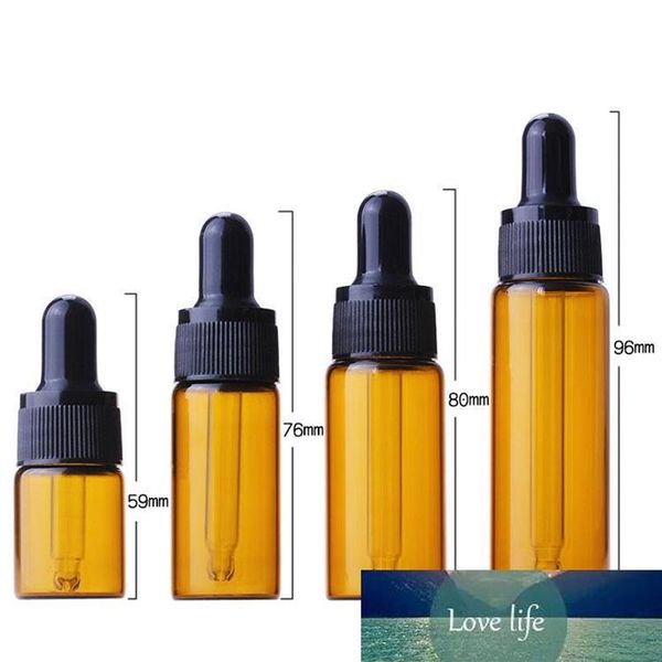 

glass essential oil dropper bottles 5ml 10ml 15ml 20ml clear amber pipette e liquid vial with black lids244o