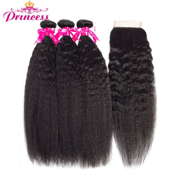 

accessories hair kinky straight peruvian hair bundles with lace closure human hair 3 bundles with closure costume, Silver