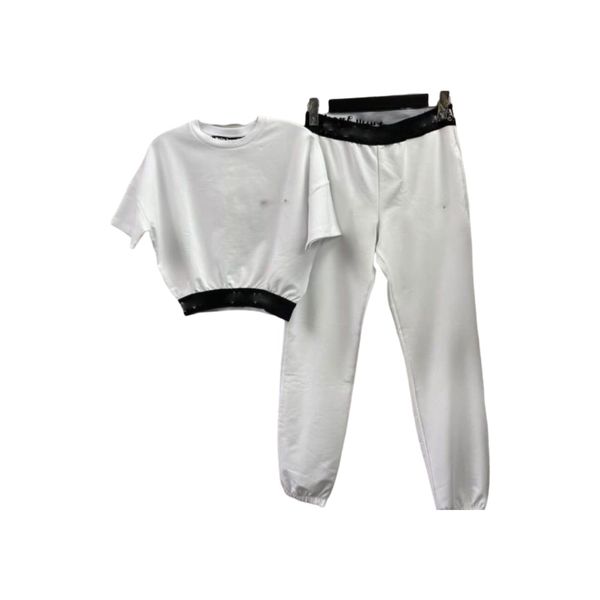 

2022 new short-sleeved letter set ob148 women's t-shirt, White