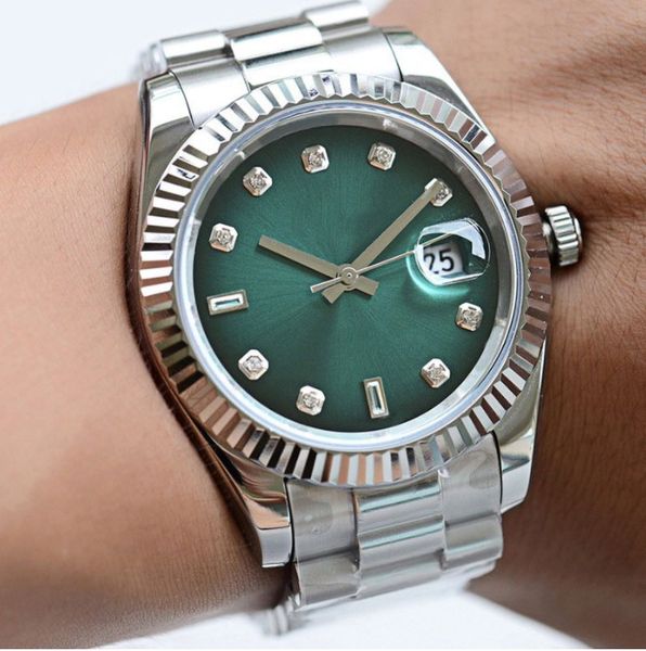 

green watches men's watch 41mm automatic machine wristwatches 36mm diamond 28mm women's watch, Slivery;brown
