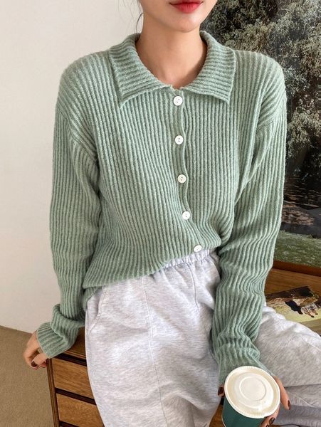 

dazy ribbed knit drop shoulder cardigan u7j3#, White;black