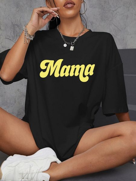 

letter graphic drop shoulder oversized tee h3j3#, White