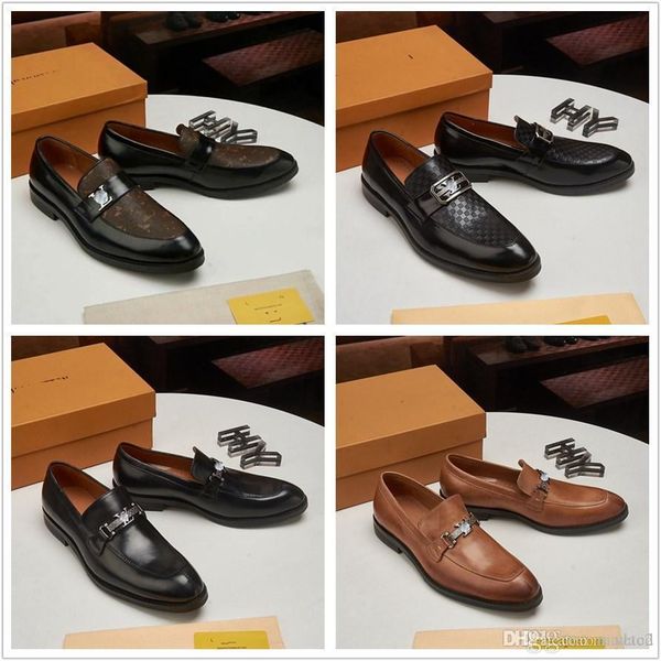 

g1 casual formal shoe fors man social designer dress men shoes loafers for mens big size leather man business italian moccasins luxury a2, Black