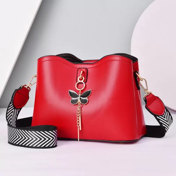HBP Handtaschen Geldbörsen Frauen Brieftaschen Mode Handtasche Umhängetasche rote Farbe 102