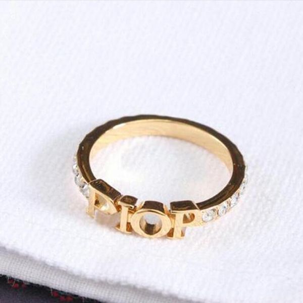 

2022 designer gold letter rings bague for lady women party wedding lovers gift engagement jewelry no box, Silver