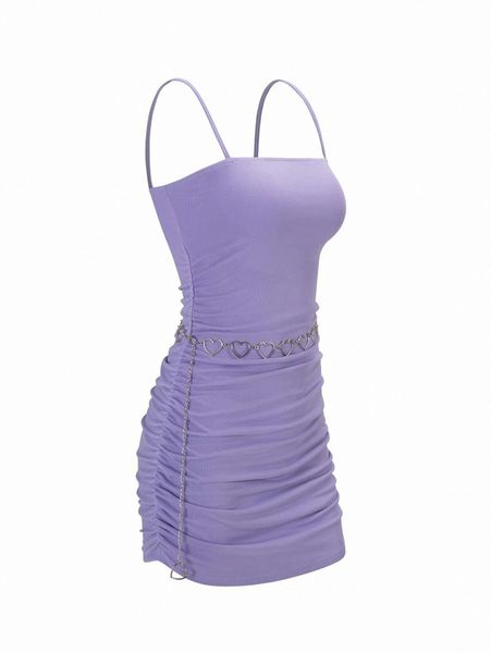 

ruched bodycon dress with chain g3tv#, Black;gray