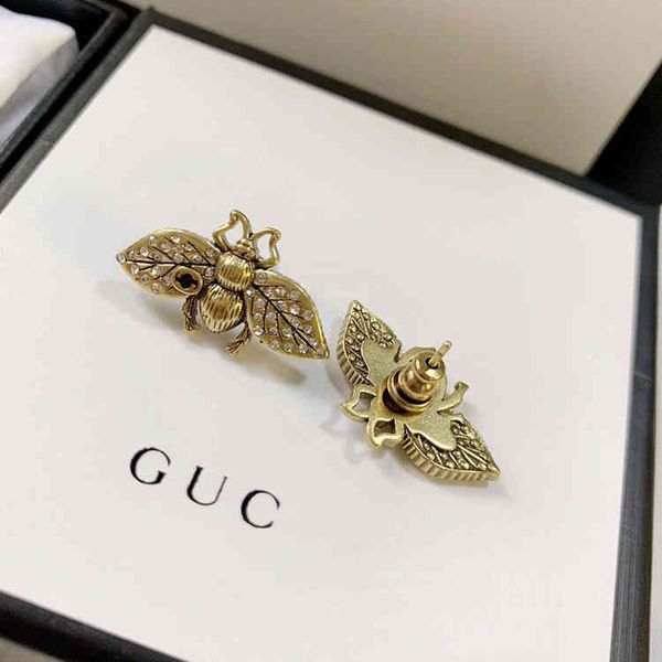 

2022 factory wholesale new new brass ring net red earrings, Golden