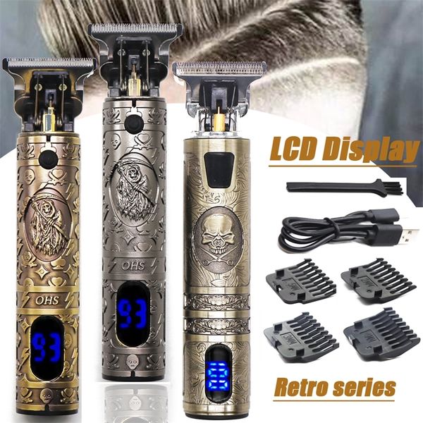 LCD -Display elektrische kabellose Sicherheit Rasiermesser Gerade Rasierer Männer rasieren Sie sich mit Klingen rasieren für Bart Shavette 220622