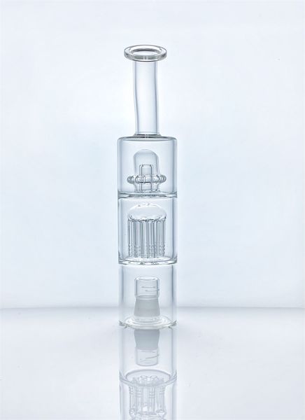 Narghilè in vetro Pipa ad acqua VapeXhale da 11 pollici 2 perc con staffa per gorgogliatore evaporatore evo (GB-347)