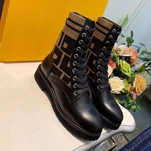 

winter martin boot designer woman round toe motorcycle ankle boots lace-up black sock booties thick sole bottes femmes