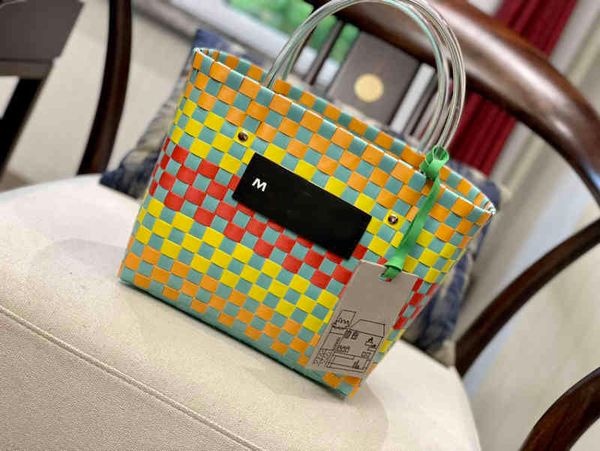 

shopping bags tote thai food basket hand woven large capacity spring and summer vacation style portable crossbody handbags 220613