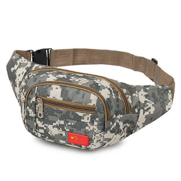 

camouflage tactics waist bag outdoor sports large capacity men's waist packs multi function chest bag cashier man mini bags 220608
