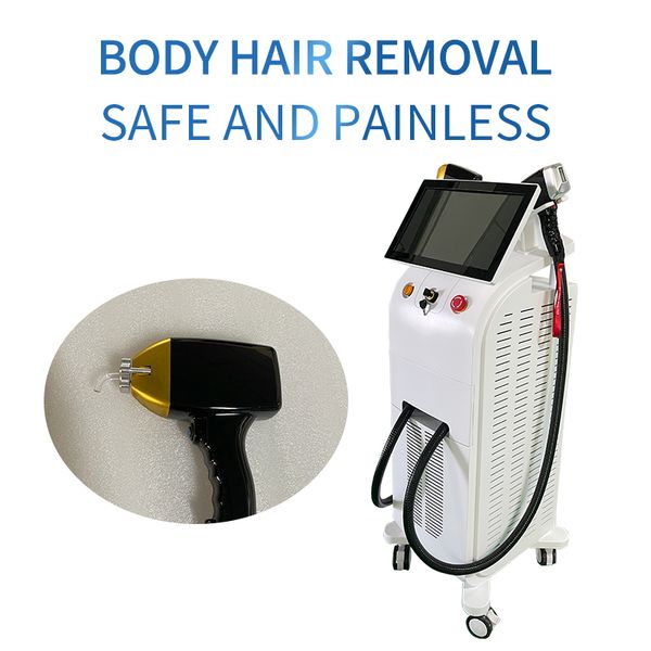 

high power double laser handle 600w & 1000w diode laser hair removal machine, Black