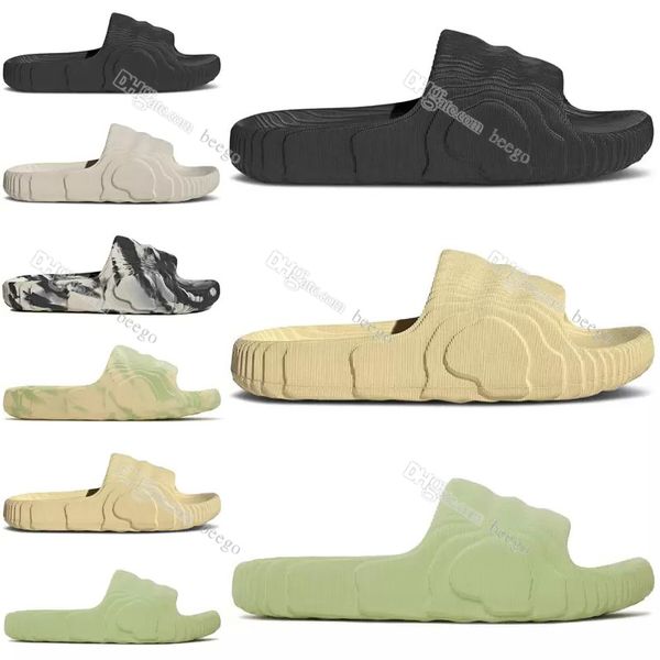 

adilette 22 sliders slippers slides designer sandals mens womens for black grey desert sand magic lime luxury shoes pantoufle flip flops pla