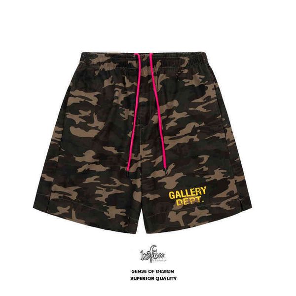 

gallerydept short designer high street versatile summer casual pants sports pants high street retro washed camouflage shorts fashion trend s, White;black