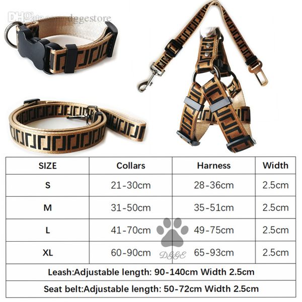 

accessories luxury dog collars leashes set designer leash seat belts pet collar and pets chain for small medium large s cat chihuahua poodle, Silver
