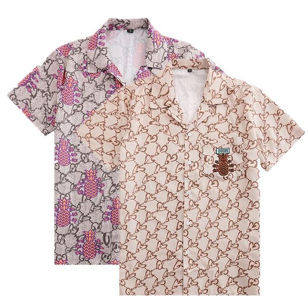 designer Men's Casual Shirts Letter Print Women's Hawaiian Shirts Loose Beach Seaside All with Street Style Fashion Short Sleeve Tops M-3XL 888