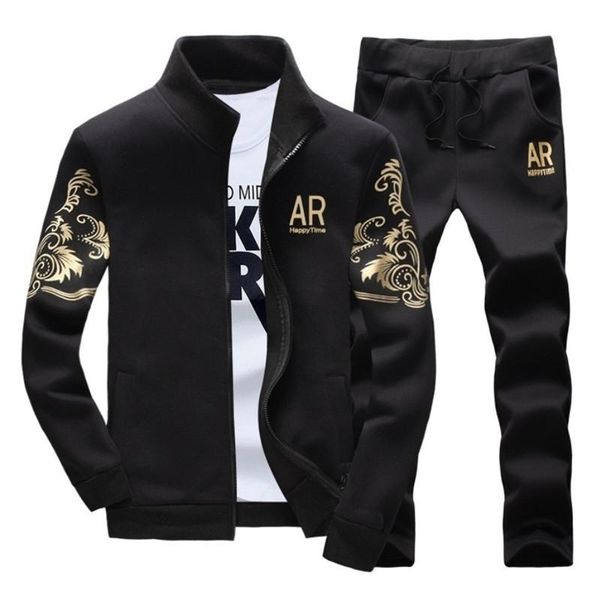 

men's tracksuits men's tracksuits sportswear sets 2022 spring autumn male casual tracksuit men 2 piece zipper sweatshirt + sweatpa, Gray