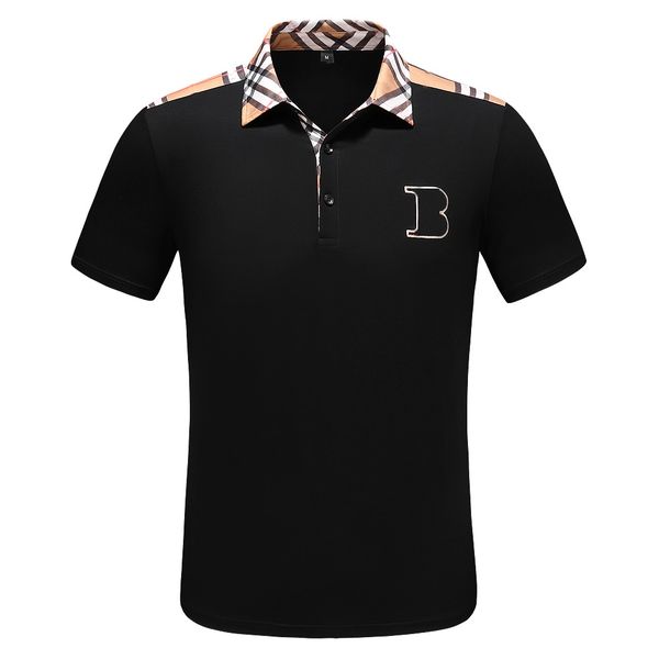 

2022 designer luxury men's polo shirt t-shirt fashion business casual short sleeve 100% cotton uk breathable plaidstriped summer dress, White;black