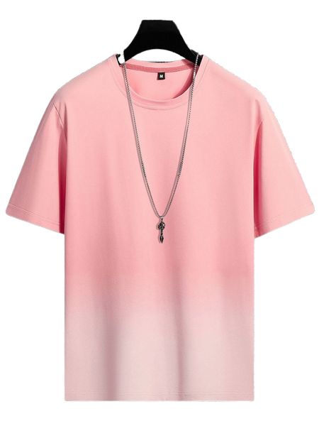 

men ombre round neck tee 92eo#, White;black