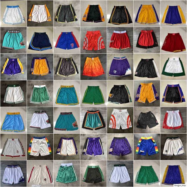 

2021 team basketball short city version retro sport shorts hip pop pant with pocket zipper sweatpants purple white black blue red jerseys