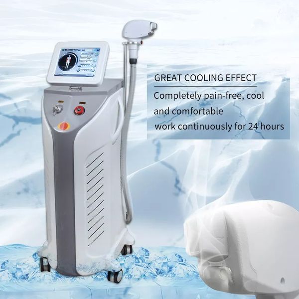 Epilador 755 808 1064nm Diodo a laser de corpo inteiro e todas as cores Remoção de cabelo Permanente Rejuvenescimento do laserdiode HairMemove Tratamento Equipamento profissional