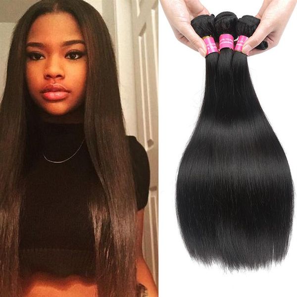

clearance silky peruvian vigin hair straight 4pcs peruvian human hair weaves 100g unprocessed peruvian hair 8a2531, Black