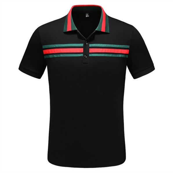 

the new men's designer polo shirt fashion high qual en polos shirts print casual short sleeve t-shirts turn-down collar clothing m-3xl, White;black