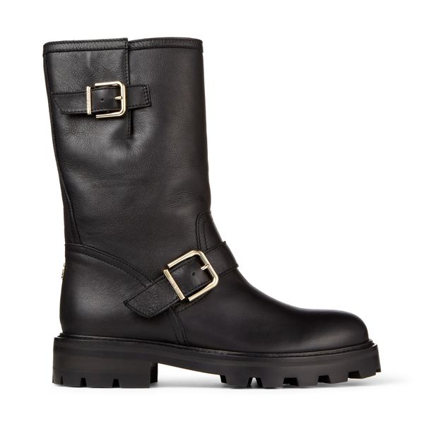 

biker ii rider boots in black fine leather cool 2-3cm bing100