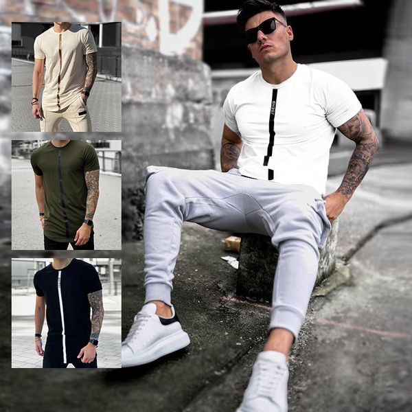 

men t shirts streetwear casual short sleeve tees basic stretch mens clothing chemise homme, White;black