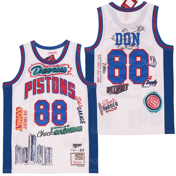 

men movie br remix big sean x 88 don basketball jersey limited edition white team color embroidery for sport fans university sewing hiphop b, Black