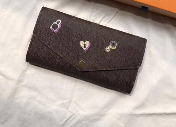 

2022 l wallets card holder luxury mens wallets women long wallet high-end luxurys designers l wallet with latest packaging box 64117 64118, Red;black