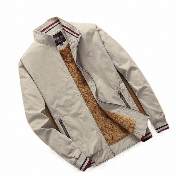 

men's jackets autumn winter fleece thick jacket middle-aged elderly men cotton outerwear father wear stand collar cashmere wool liner w, Black;brown