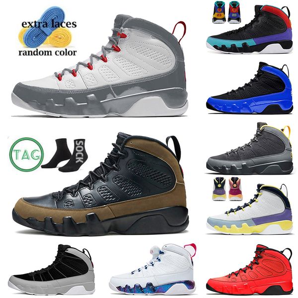 

2022 fashion jumpman 9 9s mens basketball shoes olive concord fire red ix particle grey chile red change the world unc bred space jam traine