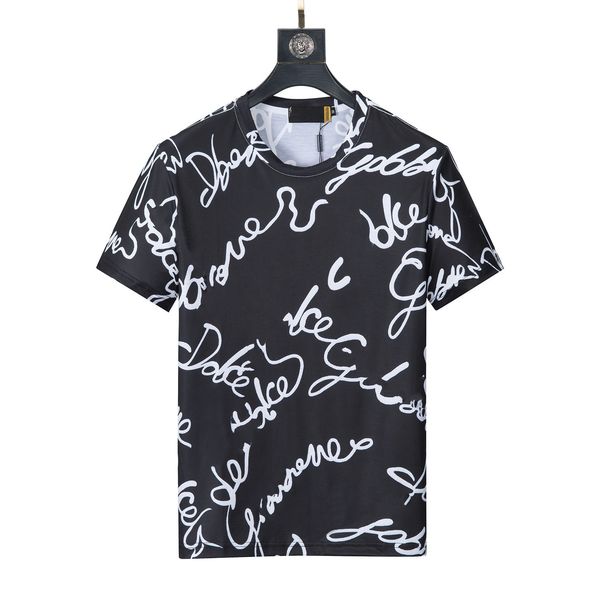 

mens round neck t-shirt designer letter printing designer leisure summer men's and women's breathable clothing high-grade an d hig, White;black