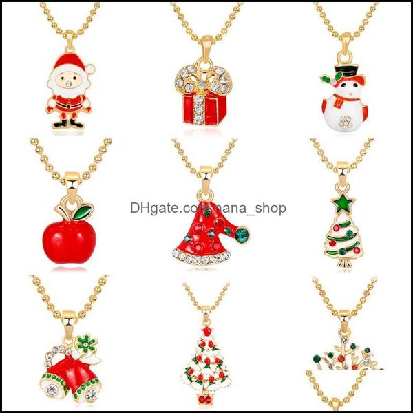 

pendant necklaces pendants jewelry christmas gift fashion necklace female/male necklace/santa claus/snow dh4xr, Silver