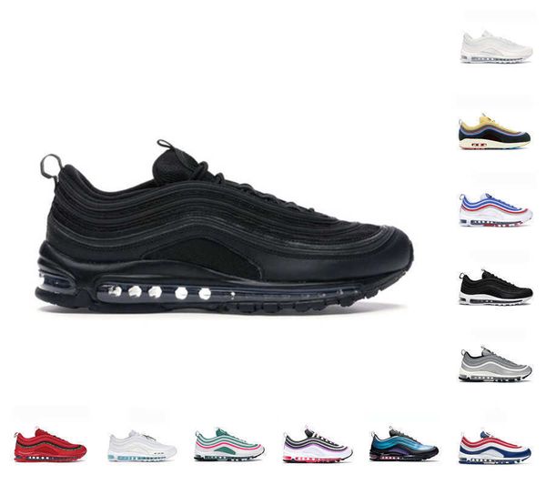 

97 mens running shoes triple black white 97s silver throwback future bred game royal men women trainer outdoor sports sneakers
