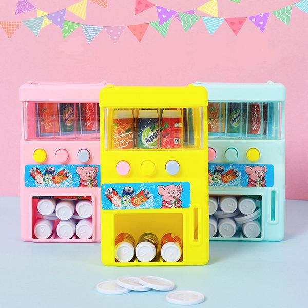 

children's simulation mini-coin-operated beverage vending machine self-service beverage cute funny toys for children