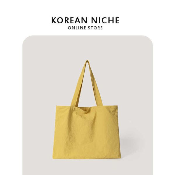 Сумка женская сумка 2022 Весна и лето Новый в стиле Harajuku стиль нишевые дизайн одиночный досуг простой большой емкости холст