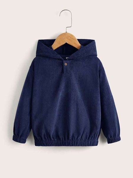 

toddler boys solid button detail sweatshirt she, Black