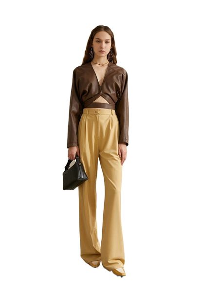 

cut out single button raglan sleeve pu leather jacket w2ev#, Black;brown