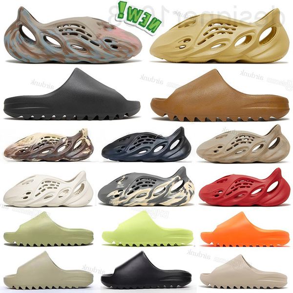 

slippers designer 2022 designer men woman slider vermillion mineral blue onyx pure sandals slide slipper foam ochre runr bone resin white de, Black