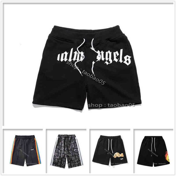 

angel men shorts women pants fleece decapitated bear hip hop street shark loose embroidery beach shorts letter print plus, Black;white