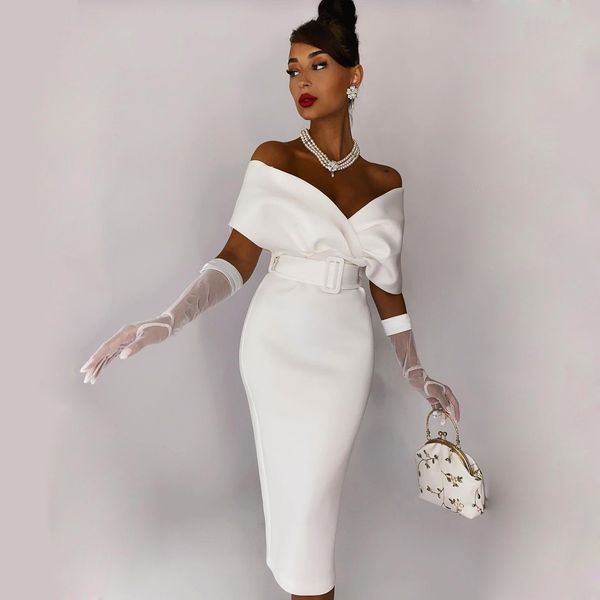 

ladies bodycon midi tee dress star style women bowknot skirt princesse petticoat 2022 new style elegant nightclub evening party clothes, Black;pink