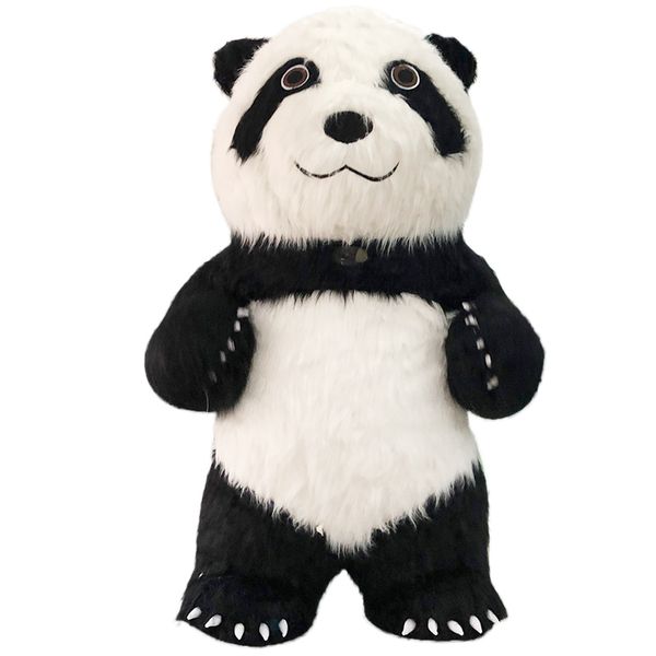 

mascot doll costume halloween 2m/2.6m/3m inflatable chinese panda bear mascot costume suits advertising party game drsss adults santa dress, Red;yellow