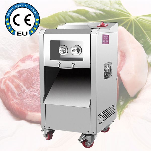 Máquina de fatizador de carne vertical para restaurante cafeteria Hotel Equipamento de processamento de carne Cuttador de cubos de corte de barreiras comerciais